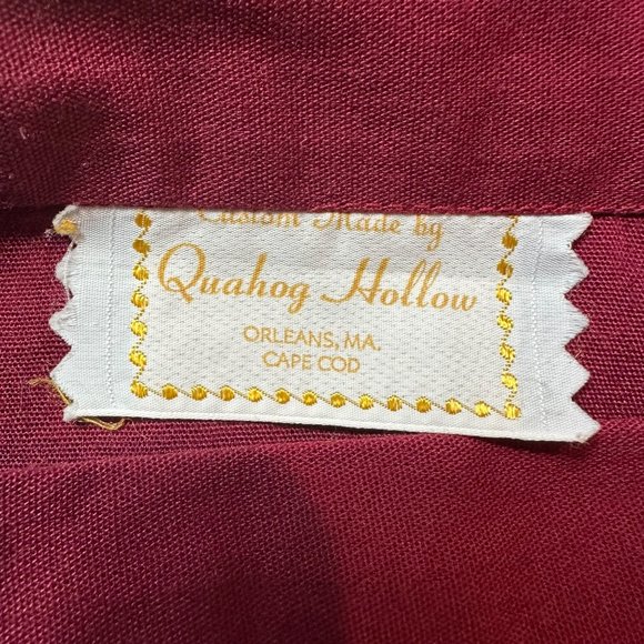 Quahog Hollow Skirt Womens XS Maroon Berry Midi Aline Wrap Tourist Sketch - Picture 9 of 11